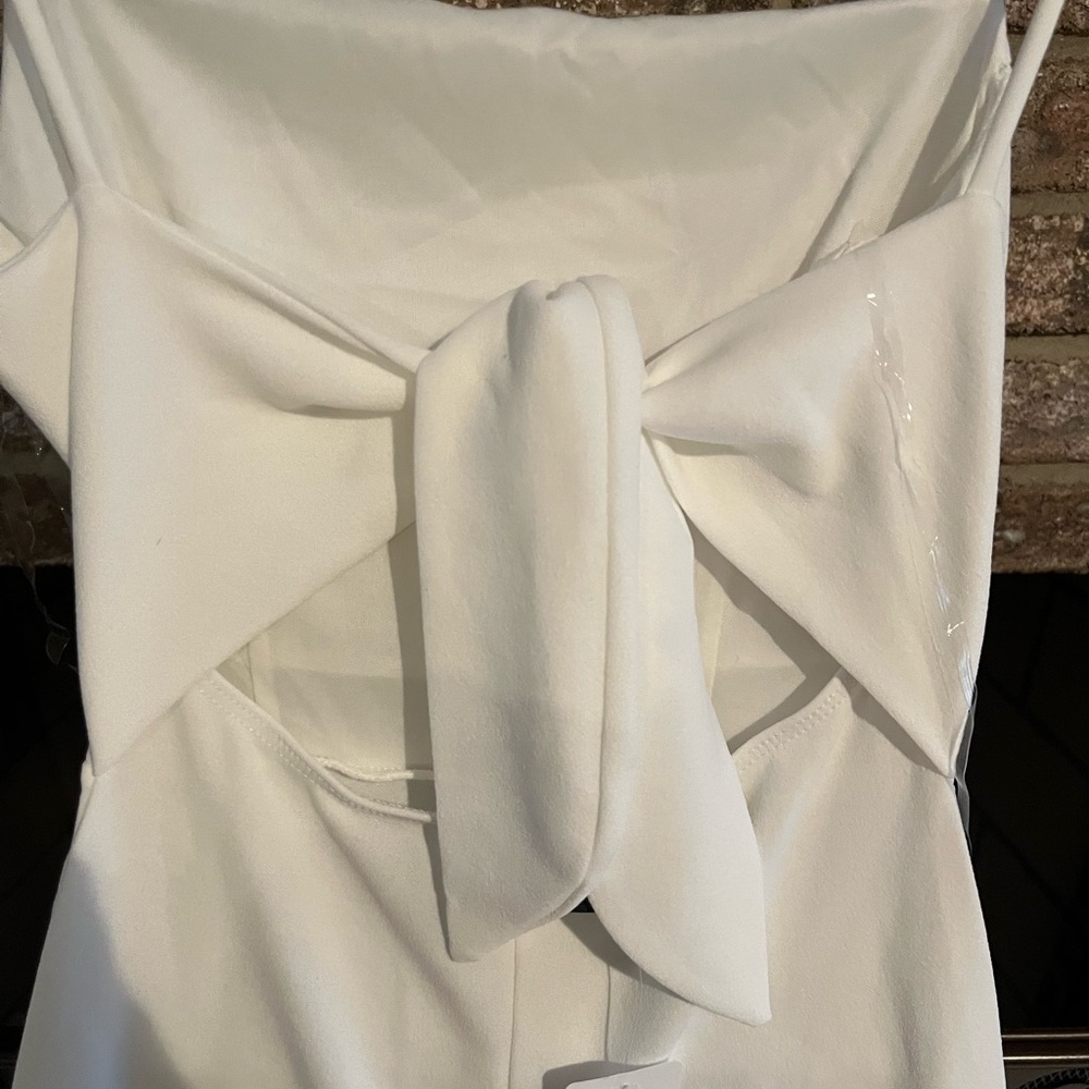 Windsor all white jumpsuit with front tie new with tags XS